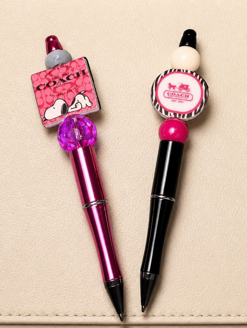 x2 Handmade Beaded Pens
